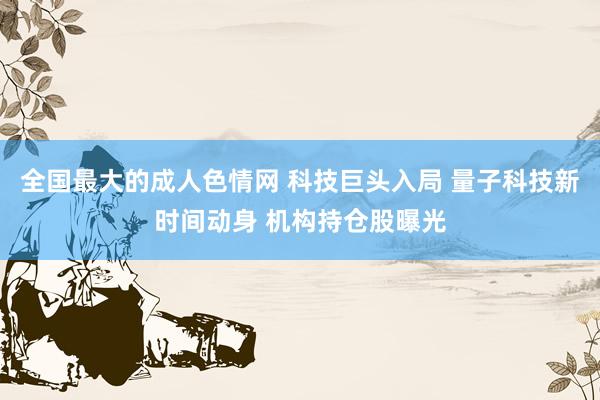全国最大的成人色情网 科技巨头入局 量子科技新时间动身 机构持仓股曝光
